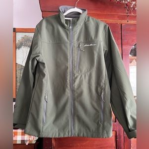 Men’s Eddie Bauer full zip green jacket size Medium